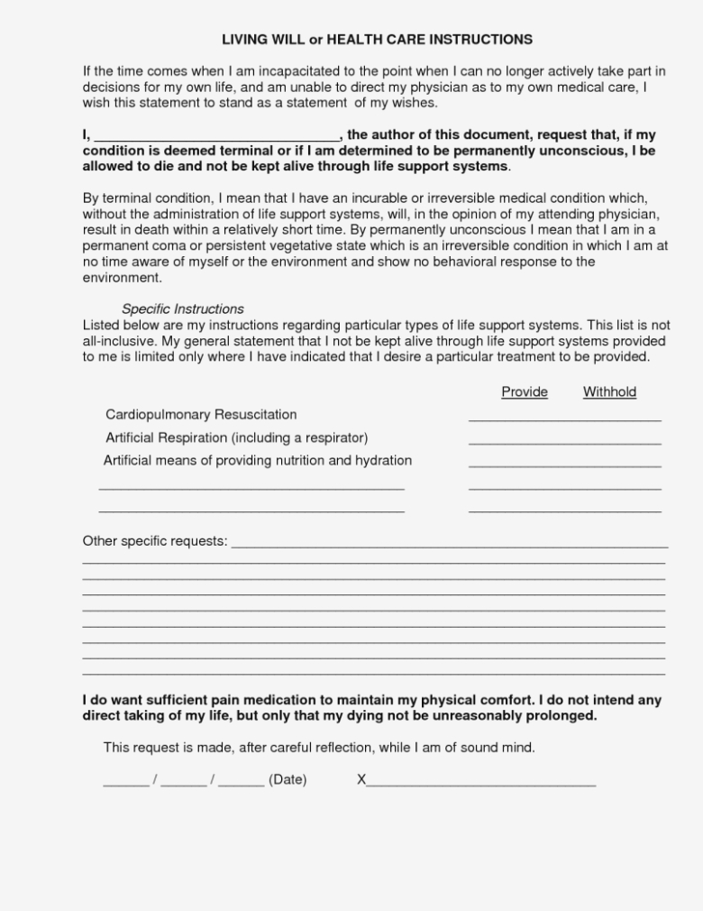 Free Living Will Forms To Print Form Printableving Best Photos Of - Free Online Printable Living Wills