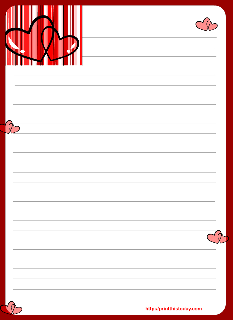 Free Love Letter Pad Printable - Free Printable Love Letter Paper ...