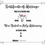 Free Marriage Certificate Template | Customize Online Then Print   Fake Marriage Certificate Printable Free