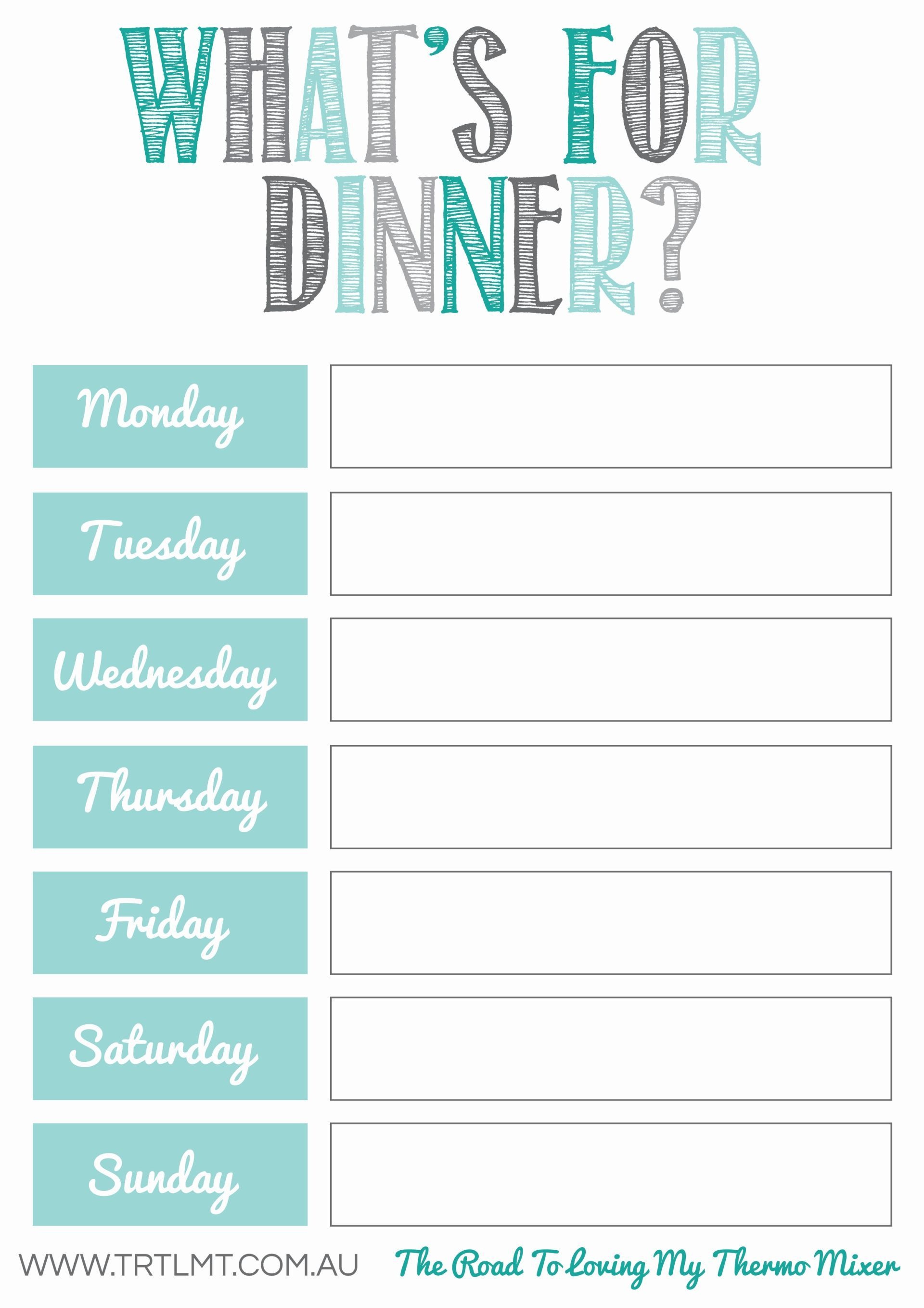 Free Meal Planning Printables | Planners, Printables And Bullet - Weekly Menu Free Printable