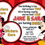 Free Mickey And Minnie Mouse Birthday Invitations | Bagvania   Free Printable Mickey Mouse Birthday Invitations