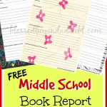 Free Middle School Printable Book Report Form | Homeschooling   Free Printable Book Report Forms