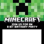 Free Minecraft Invitations For Print Or Evite! | Minecraft   Free Printable Minecraft Invitations