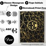 Free Monogram Binder Cover | Customize Online | Instant Download   Free Printable Monogram Binder Covers