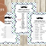 Free Mustache Baby Shower Games   Baby Shower Ideas   Themes   Games   What&#039;s In Your Phone Baby Shower Game Free Printable
