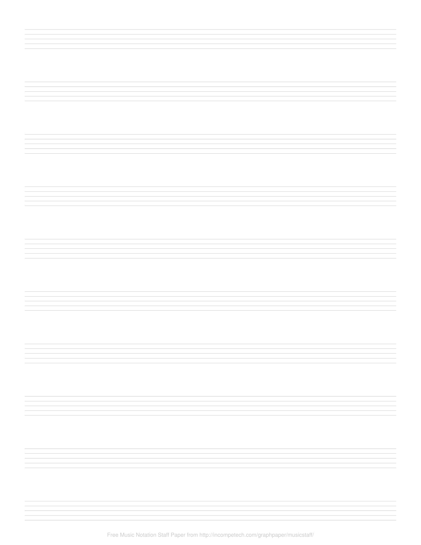 Free Online Graph Paper / Music Notation - Free Printable Staff Paper