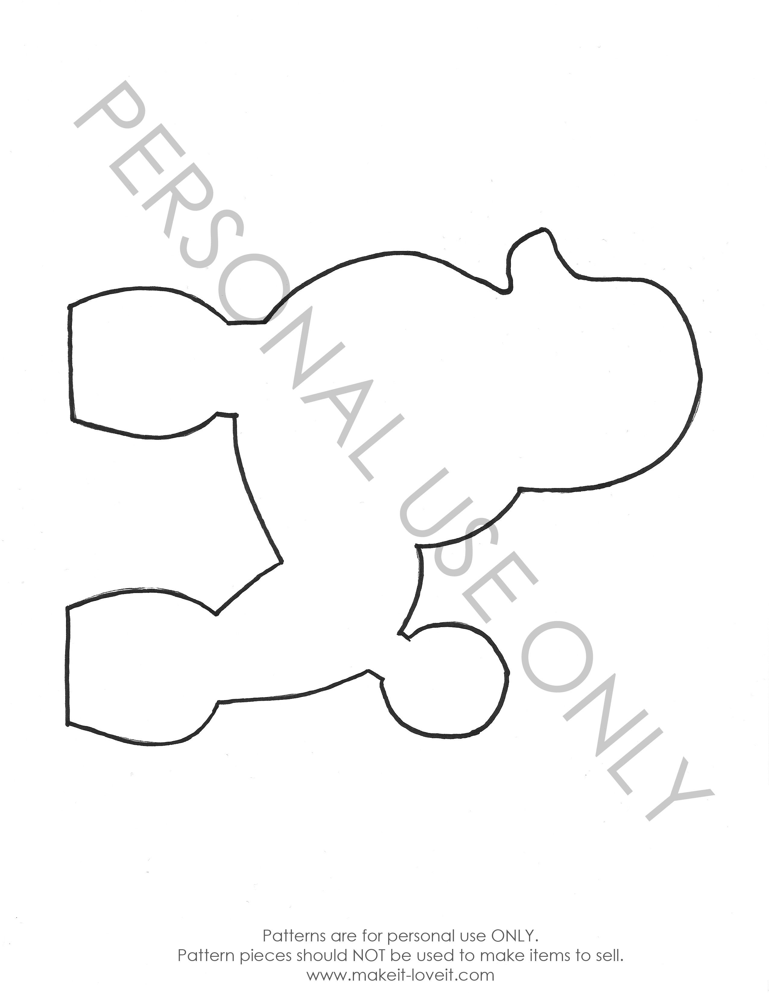 Free Pattern Pieces | Sock Monkeys &amp;amp; Stuffed Animals | Poodle - Free Printable Poodle Template