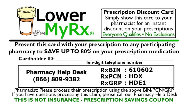 Free Prescription Discount Savings Card. Instant Digital And - Free ...