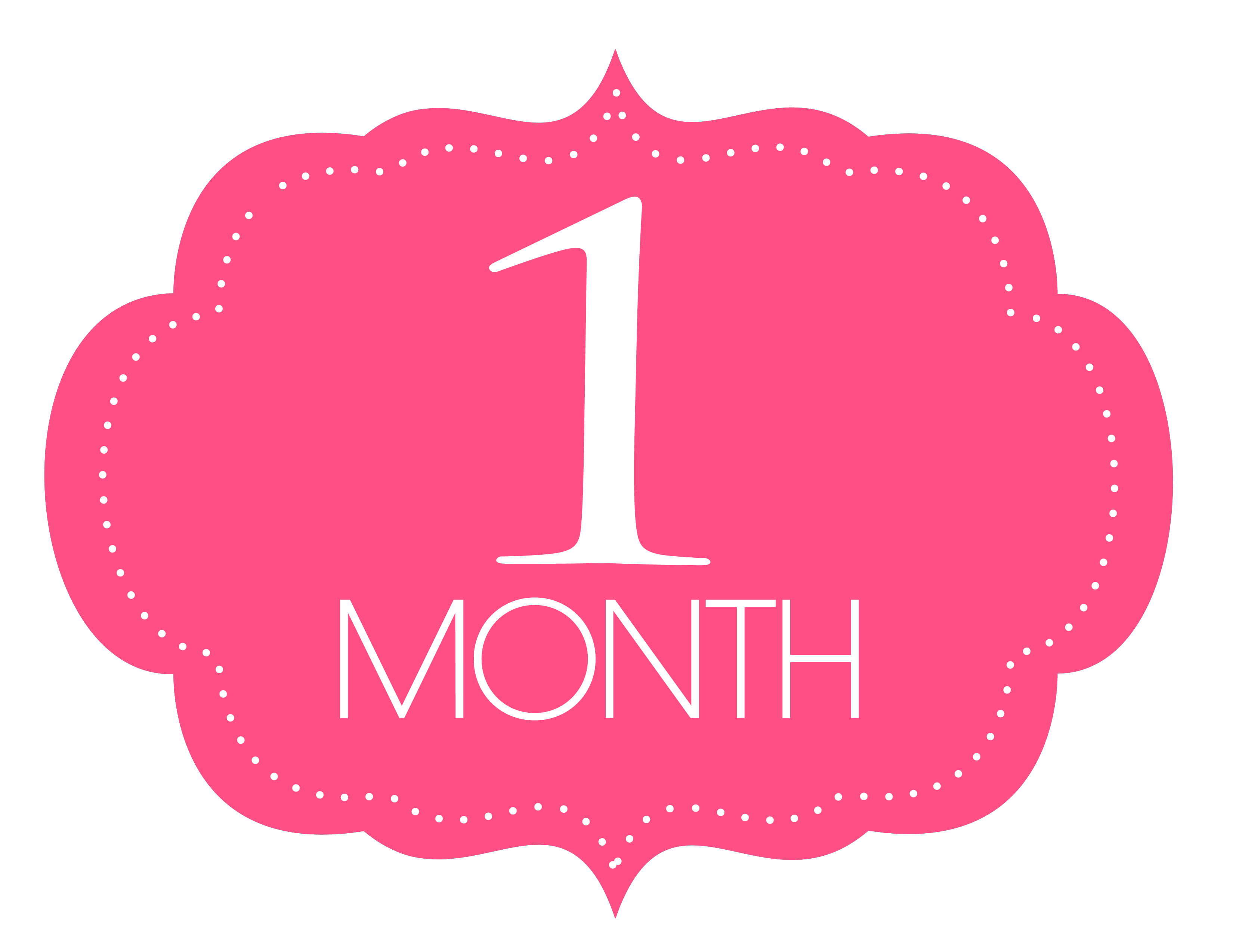 Free Printable 1 Month Old Sign | Baby - Photosmonth | One Month - Free Printable Baby Month Stickers