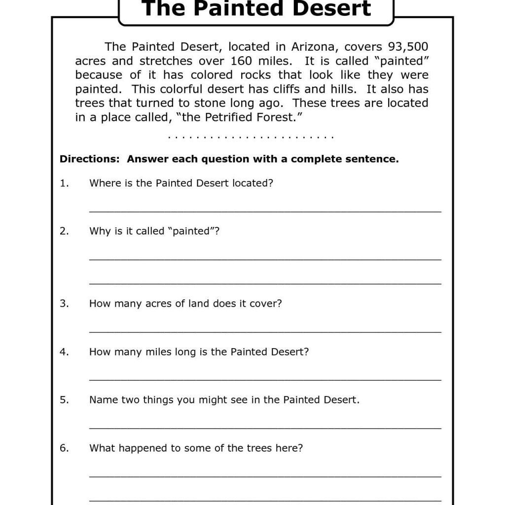 Free Printable 8Th Grade Reading Comprehension Worksheets 18 - Free Printable English Comprehension Worksheets For Grade 4
