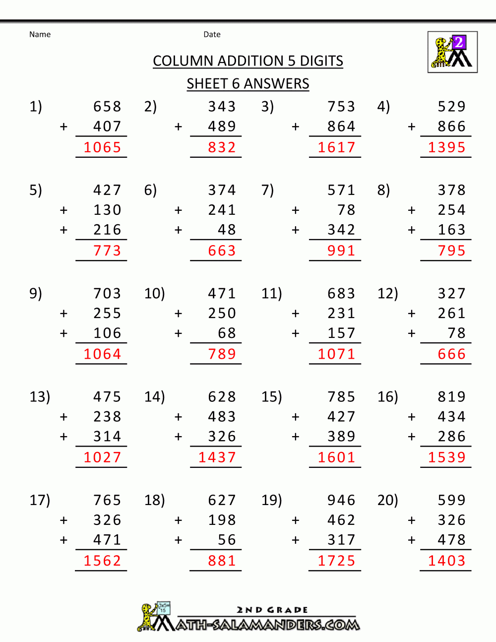 Math Problems With Answer Sheets Times Table Tests Products I 7Th Grade Math Worksheets