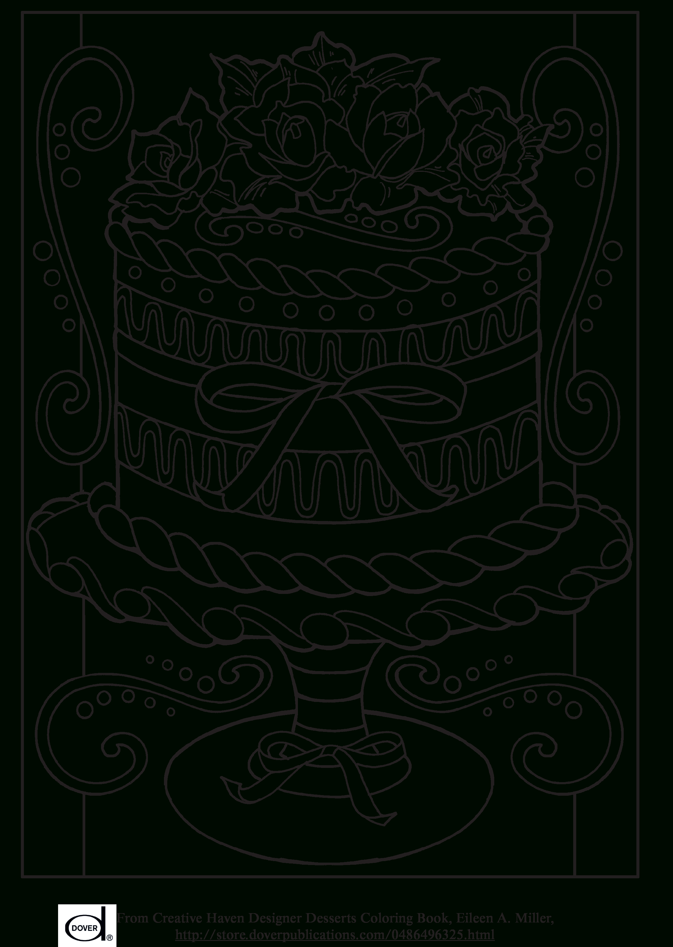 Free Printable Adult Coloring Pages - Wedding Cake | Colouring Book - Wedding Coloring Book Free Printable