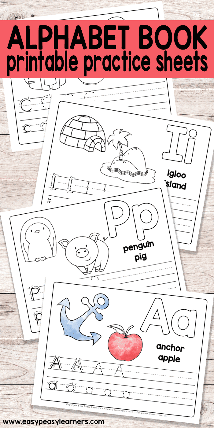 Free Printable Alphabet Book - Alphabet Worksheets For Pre-K And K - Free Printable Books For Kindergarten