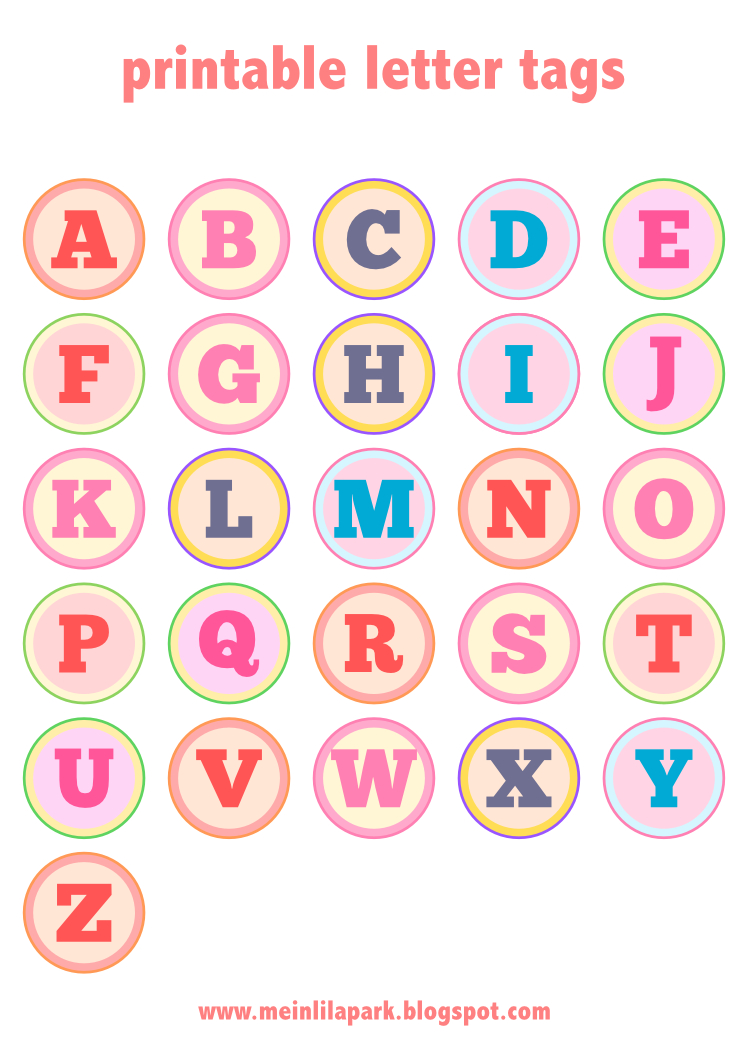 Free Printable Alphabet Letter Tags – Diy Buchstaben Sticker - Free Printable Alphabet Letters