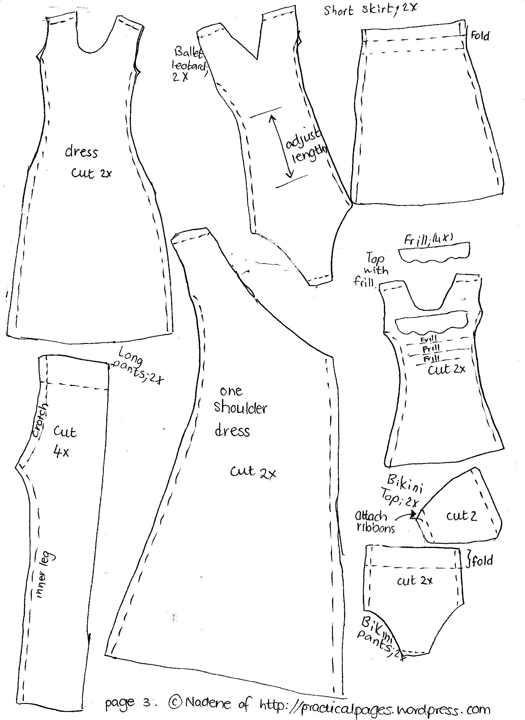 Free Printable American Girl Doll Clothes Patterns