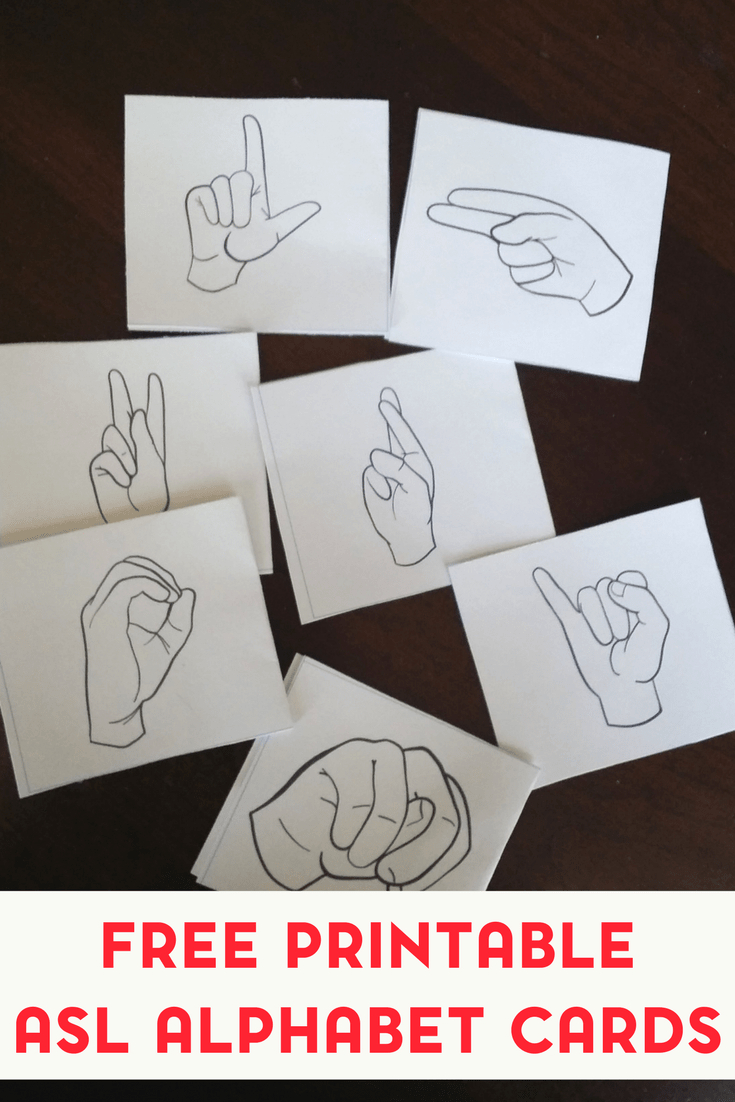 Free Printable American Sign Language Alphabet Flashcards | Stem - Sign Language Flash Cards Free Printable