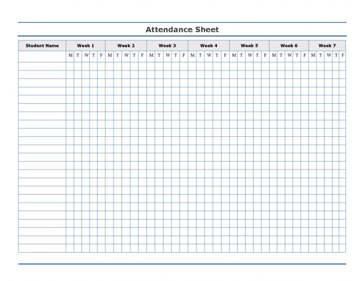 Free Printable Attendance Forms For Teachers