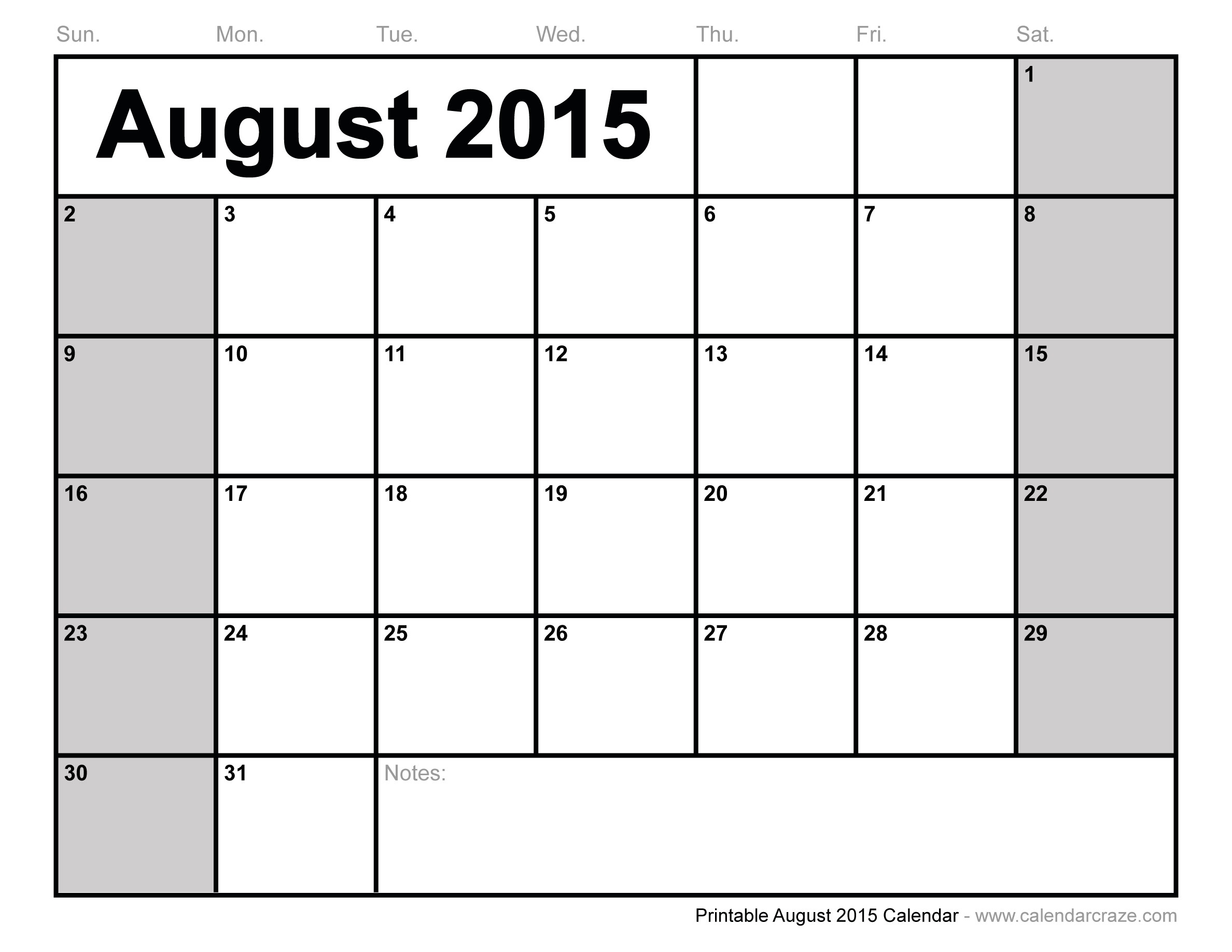Free Printable August 2015 Calendars | Sitedesignco - Free Printable August 2017
