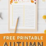 Free Printable Autumn To Do List   Get Excited For Fall!   Free Printable Autumn Paper