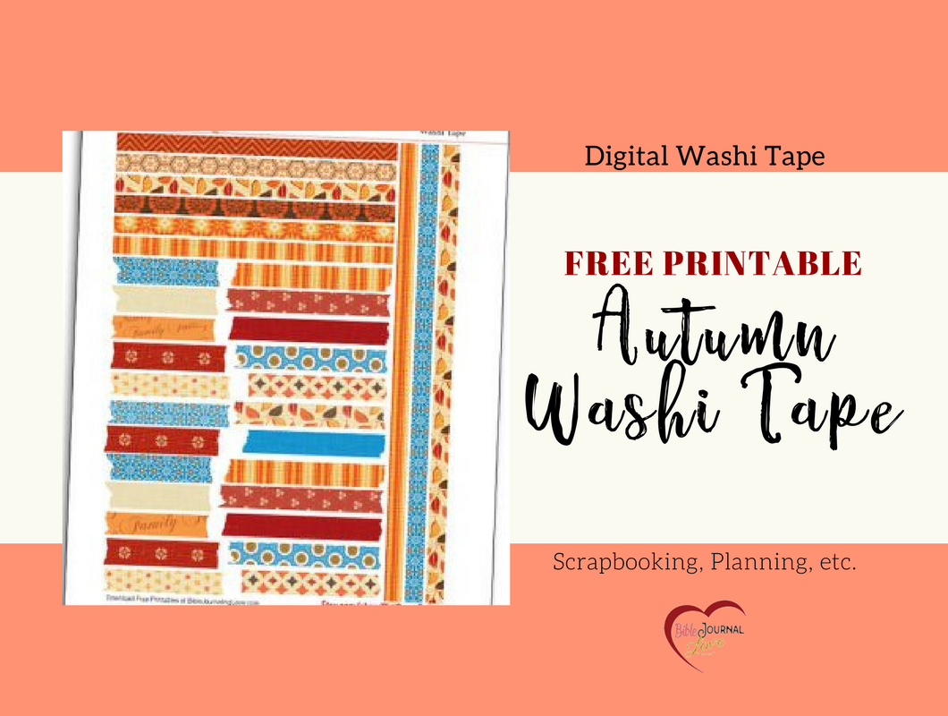Free Printable Autumn Washi Tape – Bible Journal Love - Free Printable Autumn Paper