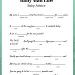 Free Printable Baby Mad Libs Water Color   Baby Shower Ideas   Baby Shower Mad Libs Printable Free