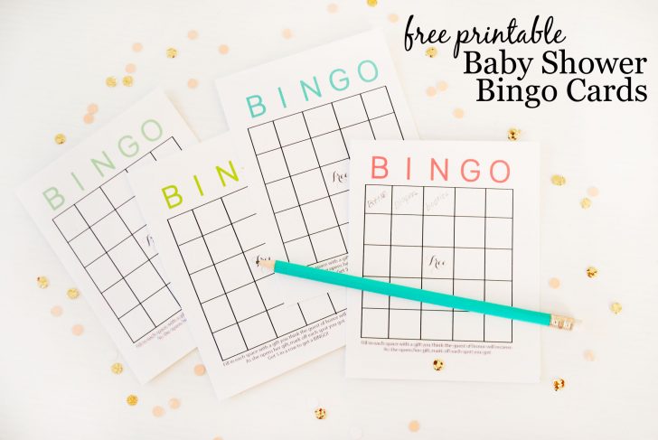 50 Free Printable Baby Bingo Cards