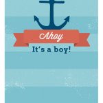 Free Printable Baby Shower Invitation   Ahoy It's A Boy | Greetings   Baby Invitations Printable Free