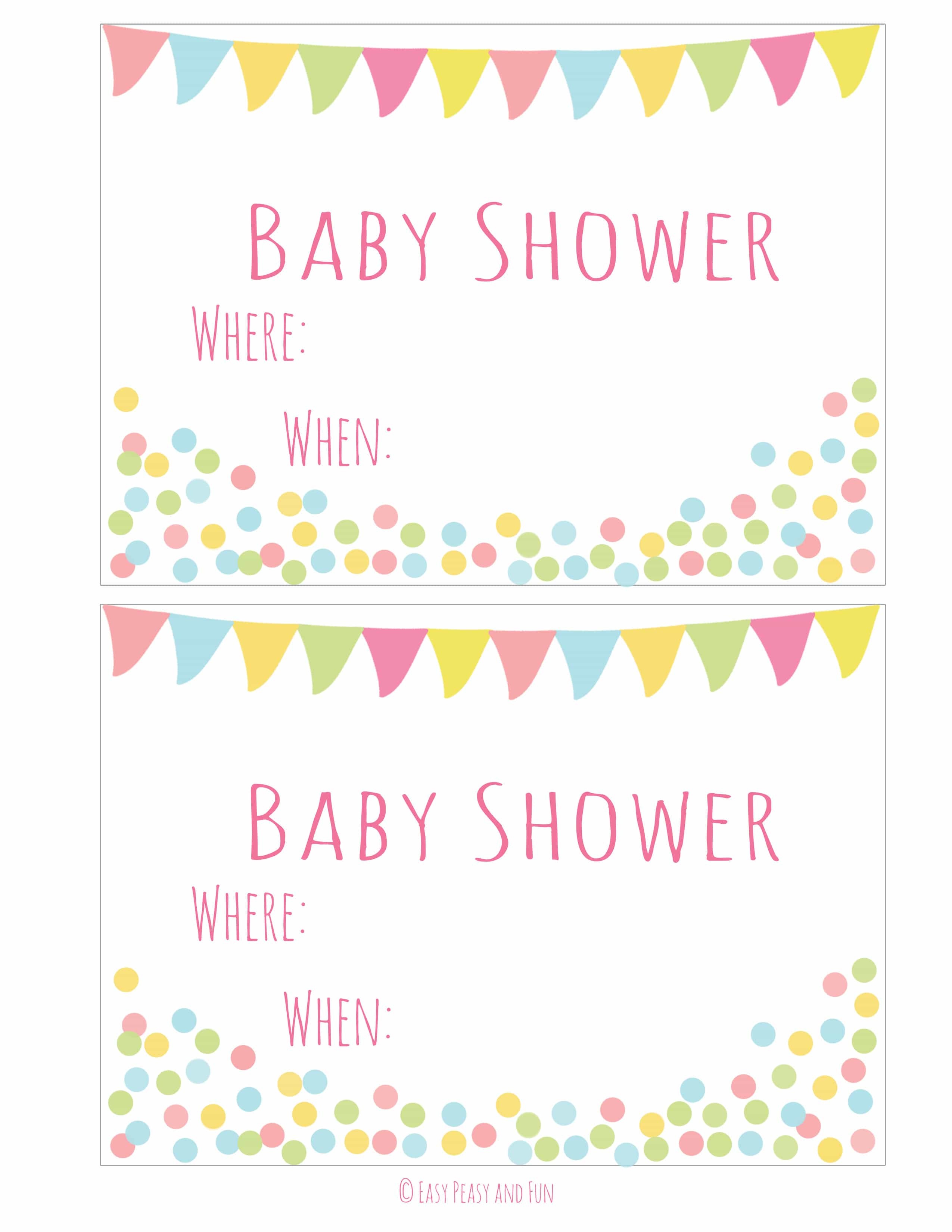 Free Printable Baby Shower Invitation - Easy Peasy And Fun - Baby Shower Templates Free Printable