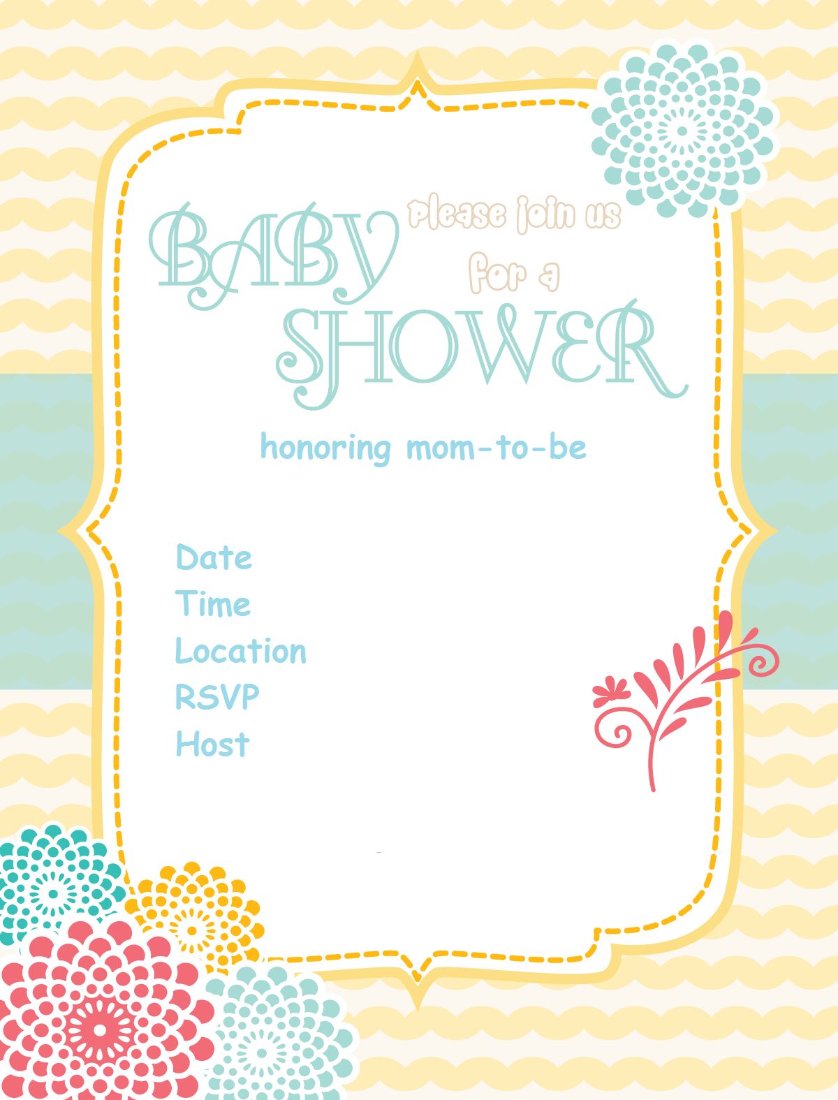 Free Printable Baby Shower Invitations - Baby Shower Ideas - Themes - Baby Shower Templates Free Printable