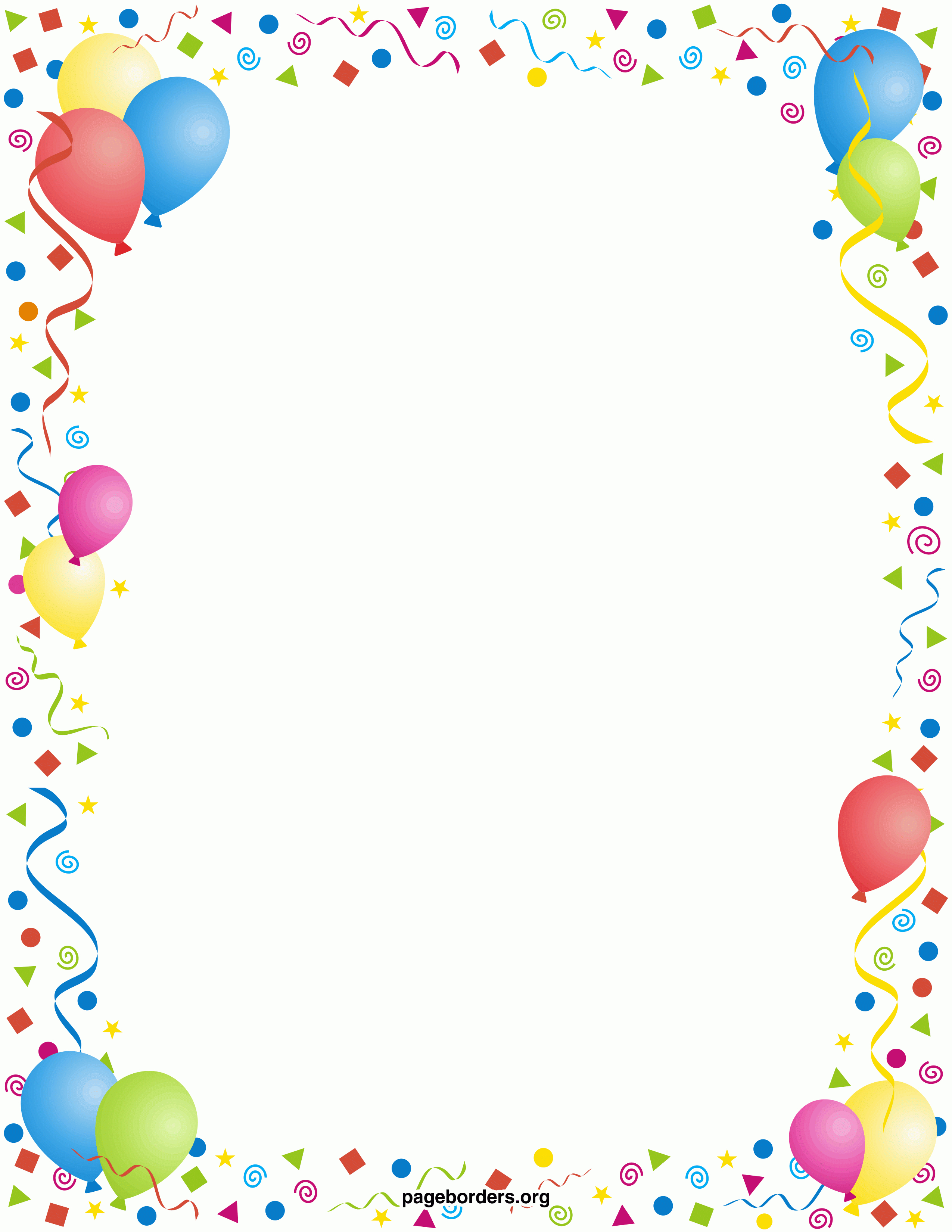 Free Printable Balloon Borders - Yahoo Image Search Results - Free Printable Pictures Of Balloons