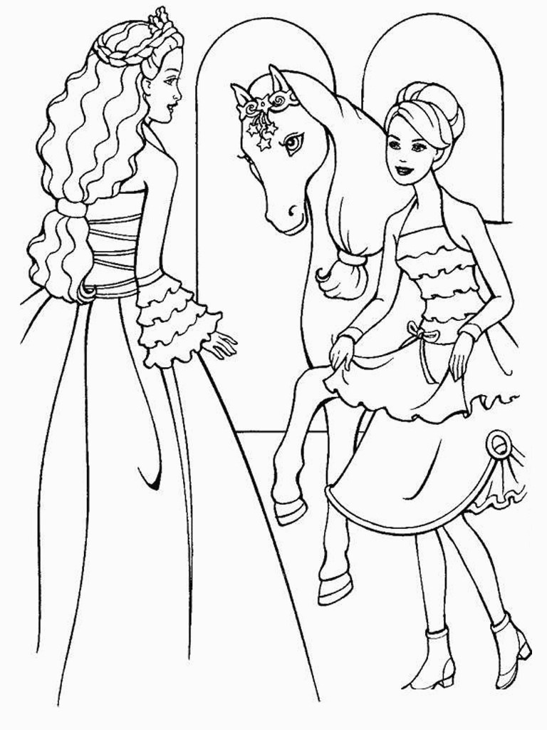 Free Printable Barbie Coloring Pages For Kids For Barbie Coloring - Free Printable Barbie Coloring Pages