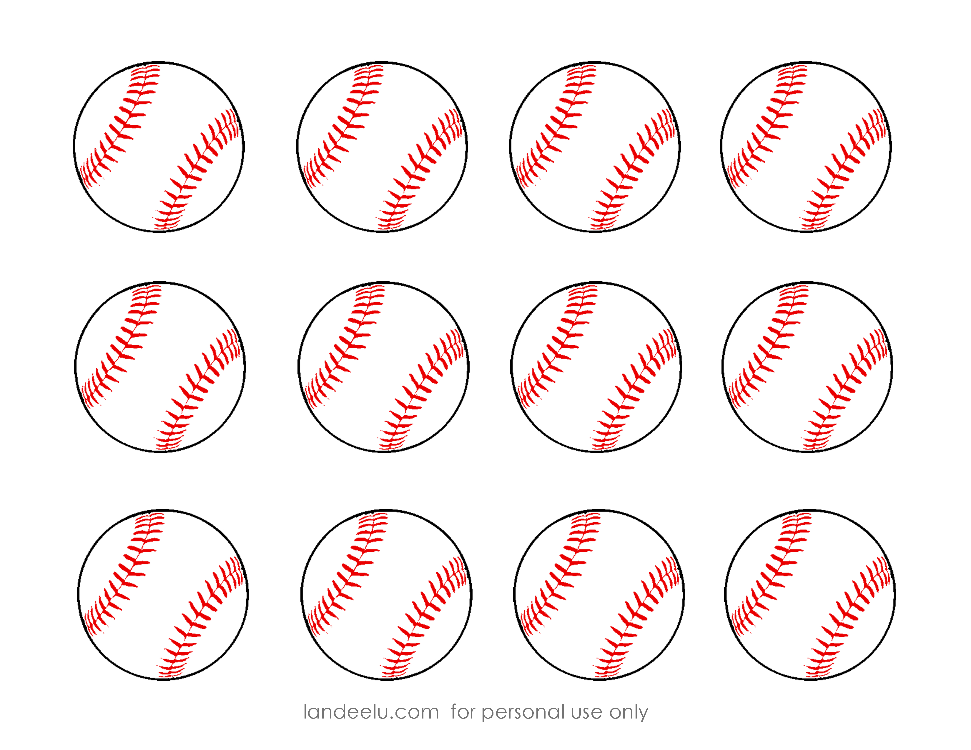 Free Printable Baseball Clip Art Images | Inch Circle Punch Or - Free Printable Baseball Favor Tags