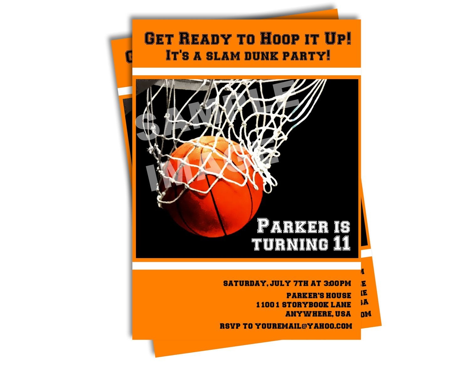 Basketball Party Invitations Printable Free