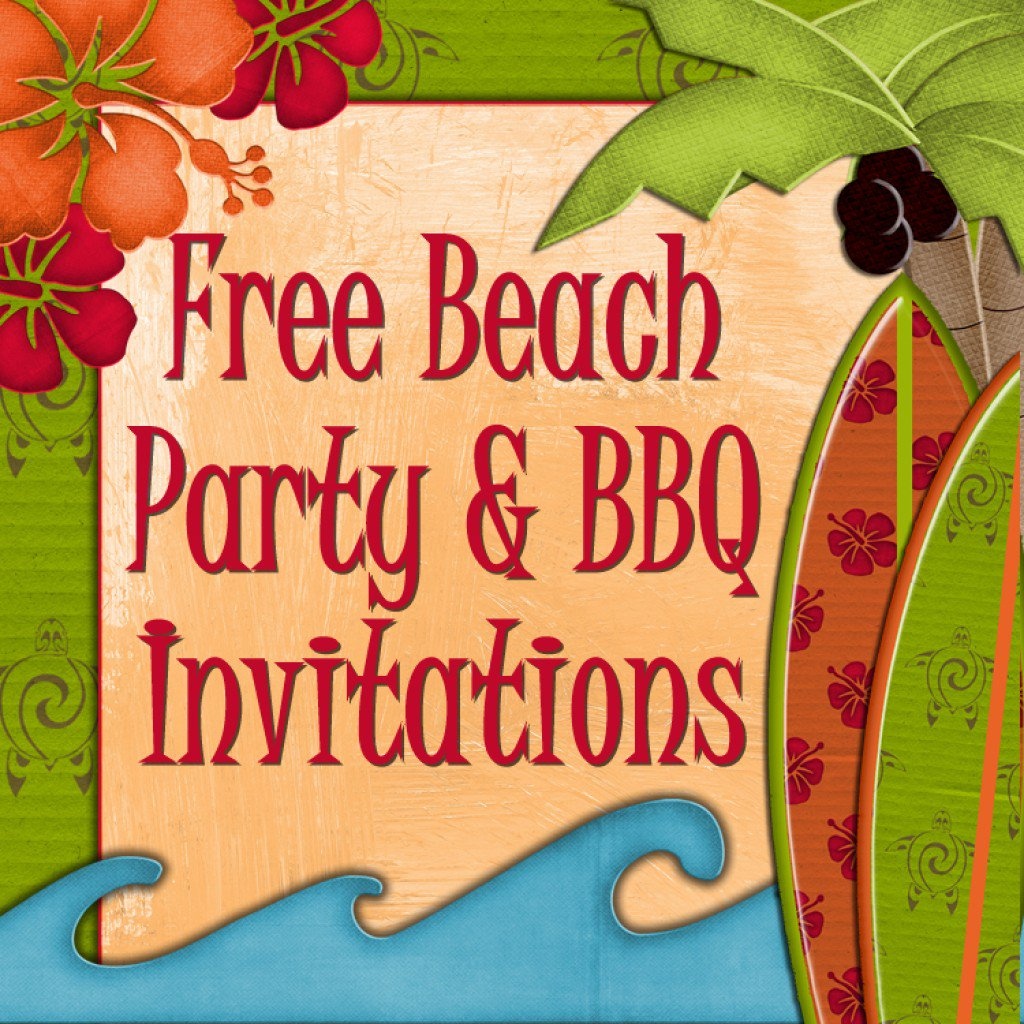Free Printable Beach Party, Luau And Bbq Invitations Templates - Hawaiian Party Invitations Free Printable