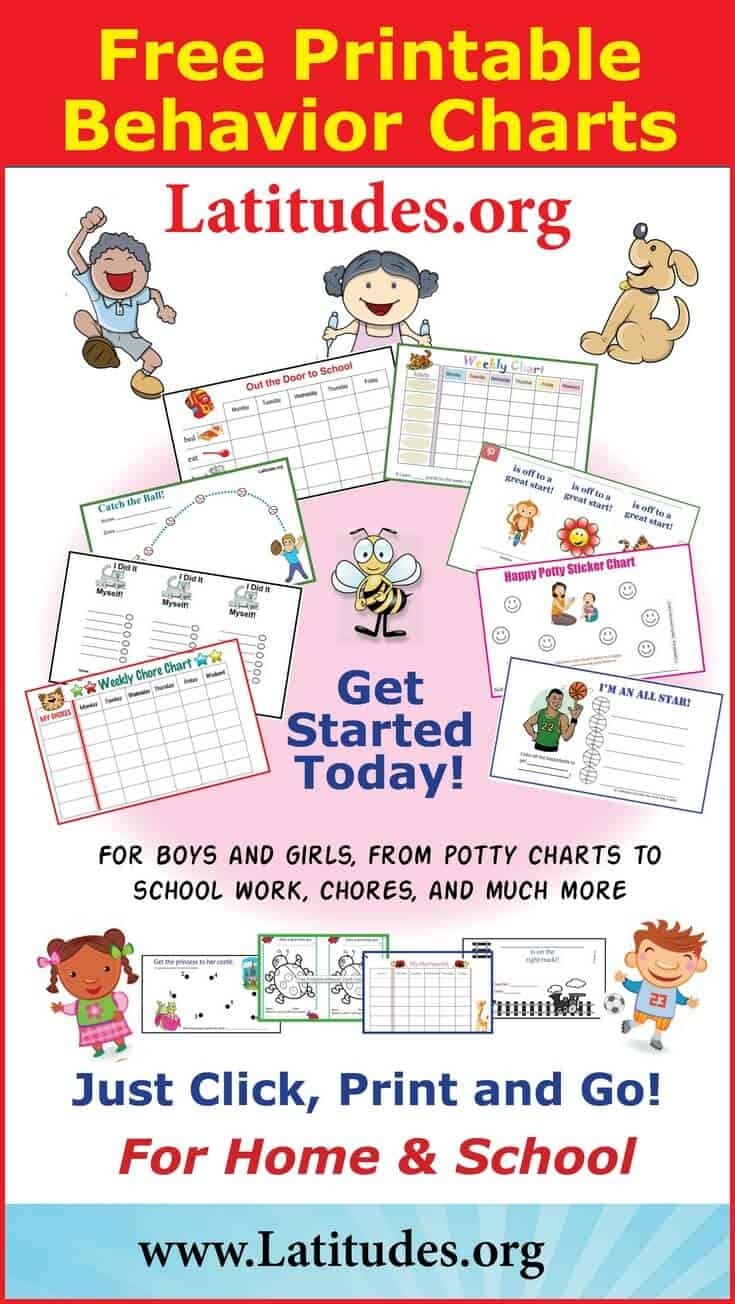 Free Printable Behavior Charts For Home And School | Acn Latitudes - Free Printable Incentive Charts For Teachers