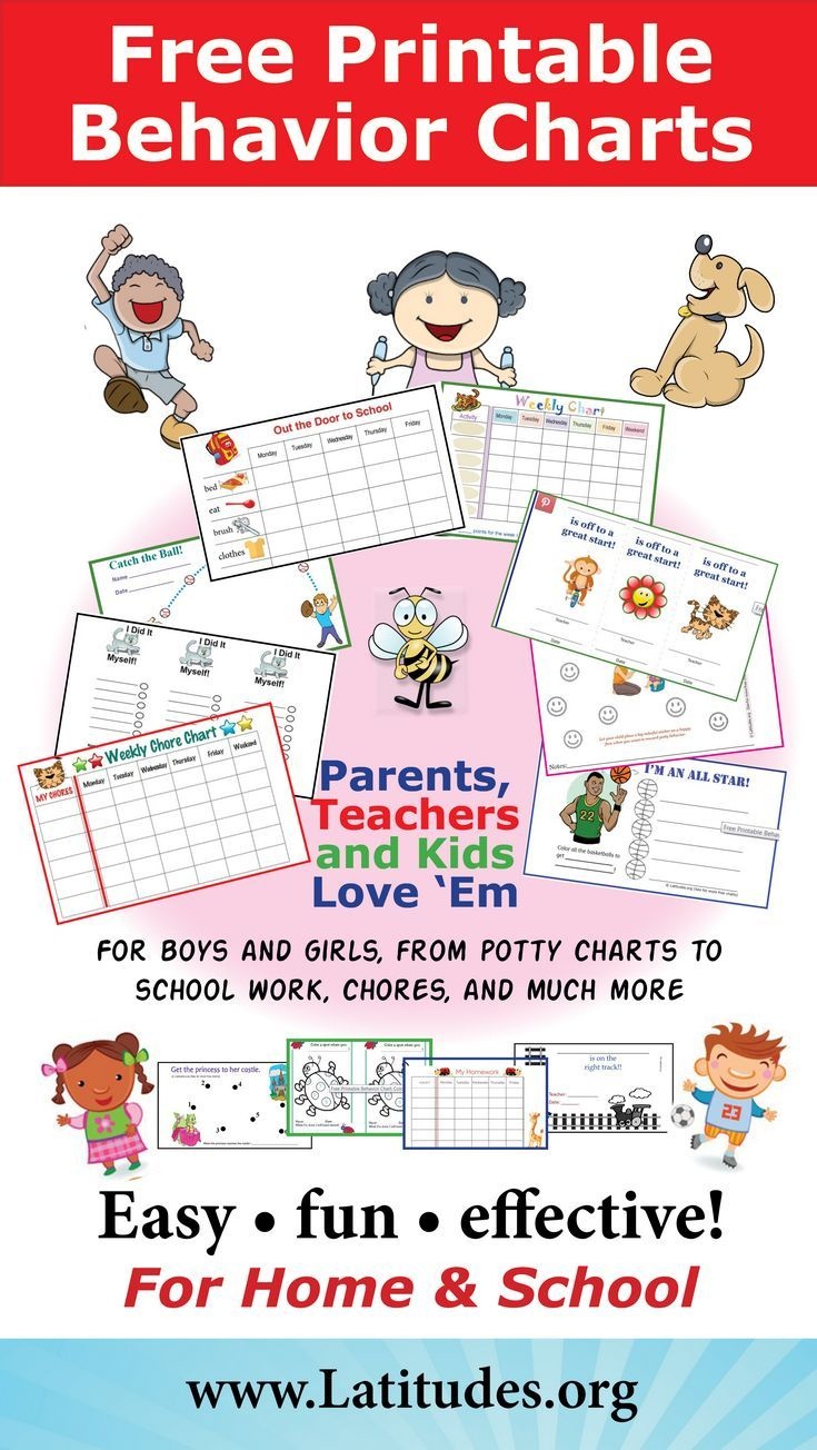 Free Printable Behavior Charts For Home And School | Adhd &amp;amp; Add - Free Printable Incentive Charts For School