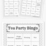 Free Printable Bingo Cards In 2019 | Printables | Harry Potter Games   Free Printable Tea Party Games