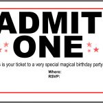 Free Printable Birthday Party Invitations   Kansas Magician | Magic   Free Printable Movie Ticket Birthday Party Invitations