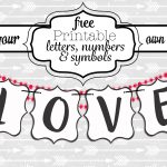 Free Printable Black And White Banner Letters | Diy Swank   Free Printable Happy Birthday Banner