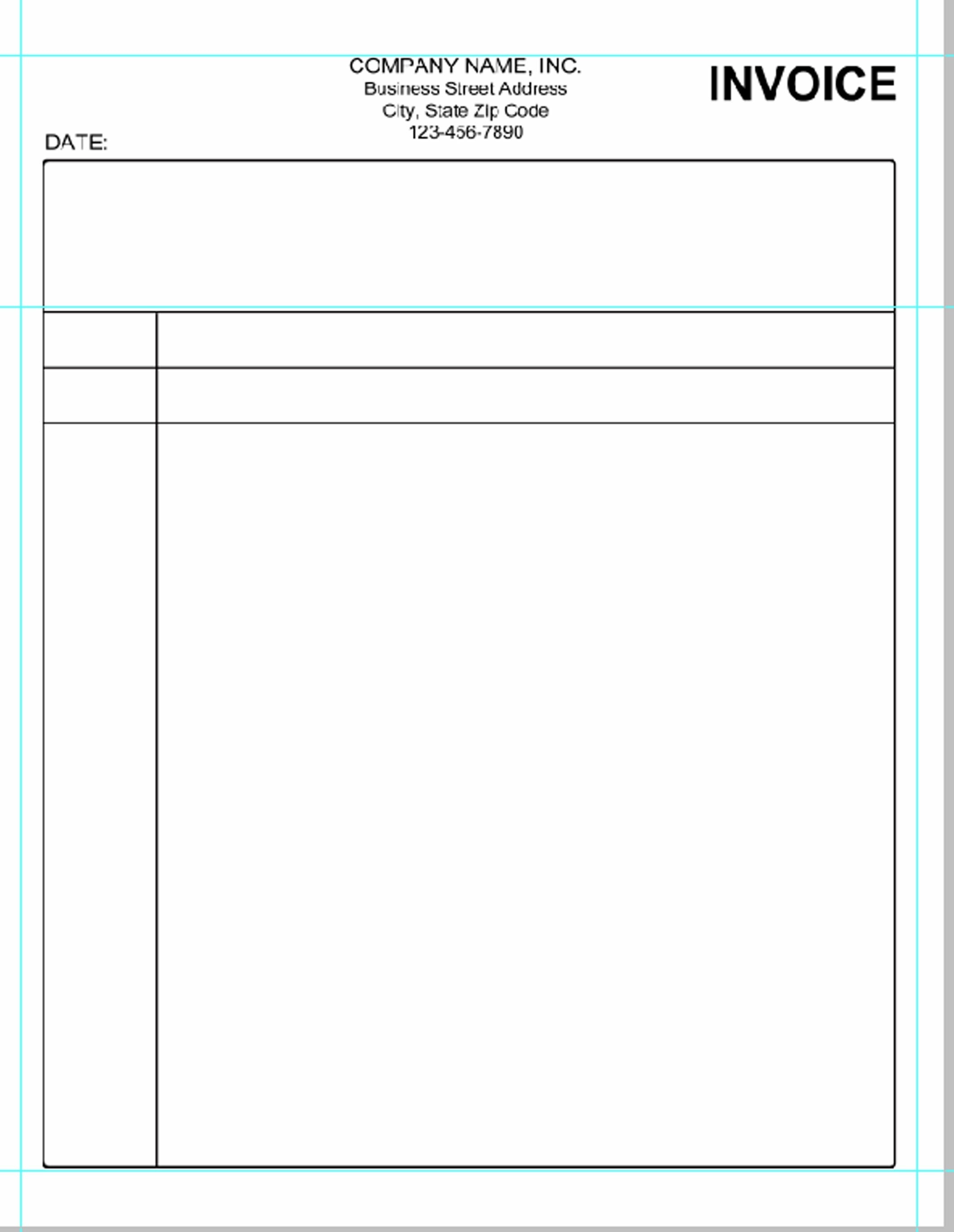 Free Printable Blank Invoice Sheet Templates Word Template Sample - Free Printable Blank Invoice Sheet