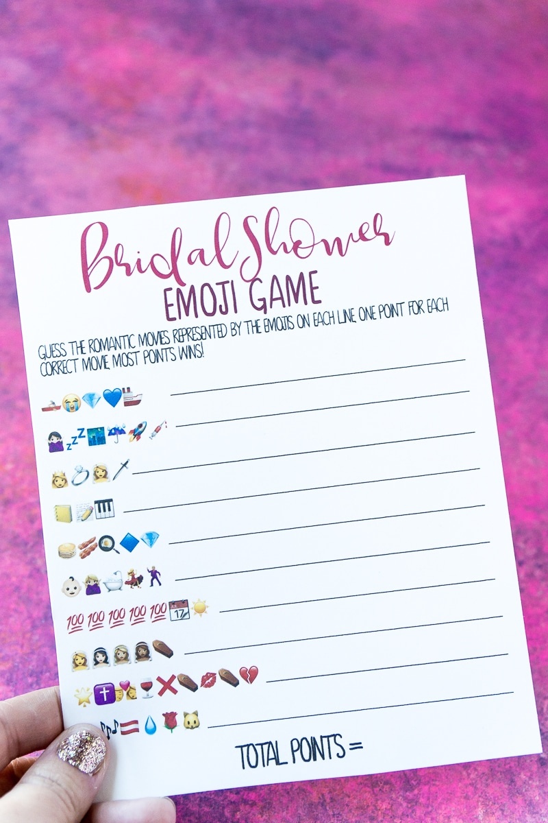 Free Printable Bridal Shower Name The Emoji Game - Free Printable Household Shower Games