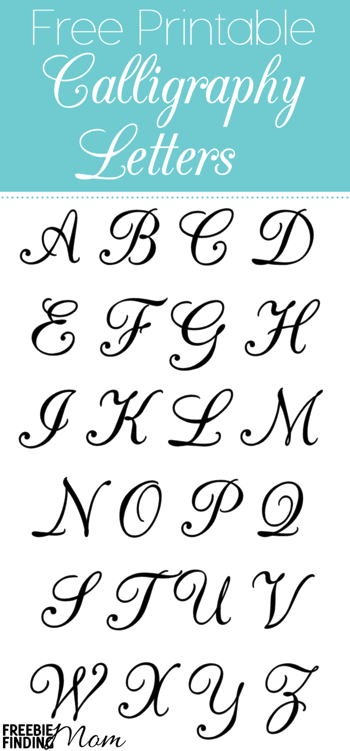 Free Printable Calligraphy Letters | Calligraphy | Alphabet Stencils - Free Printable Fonts Stencils