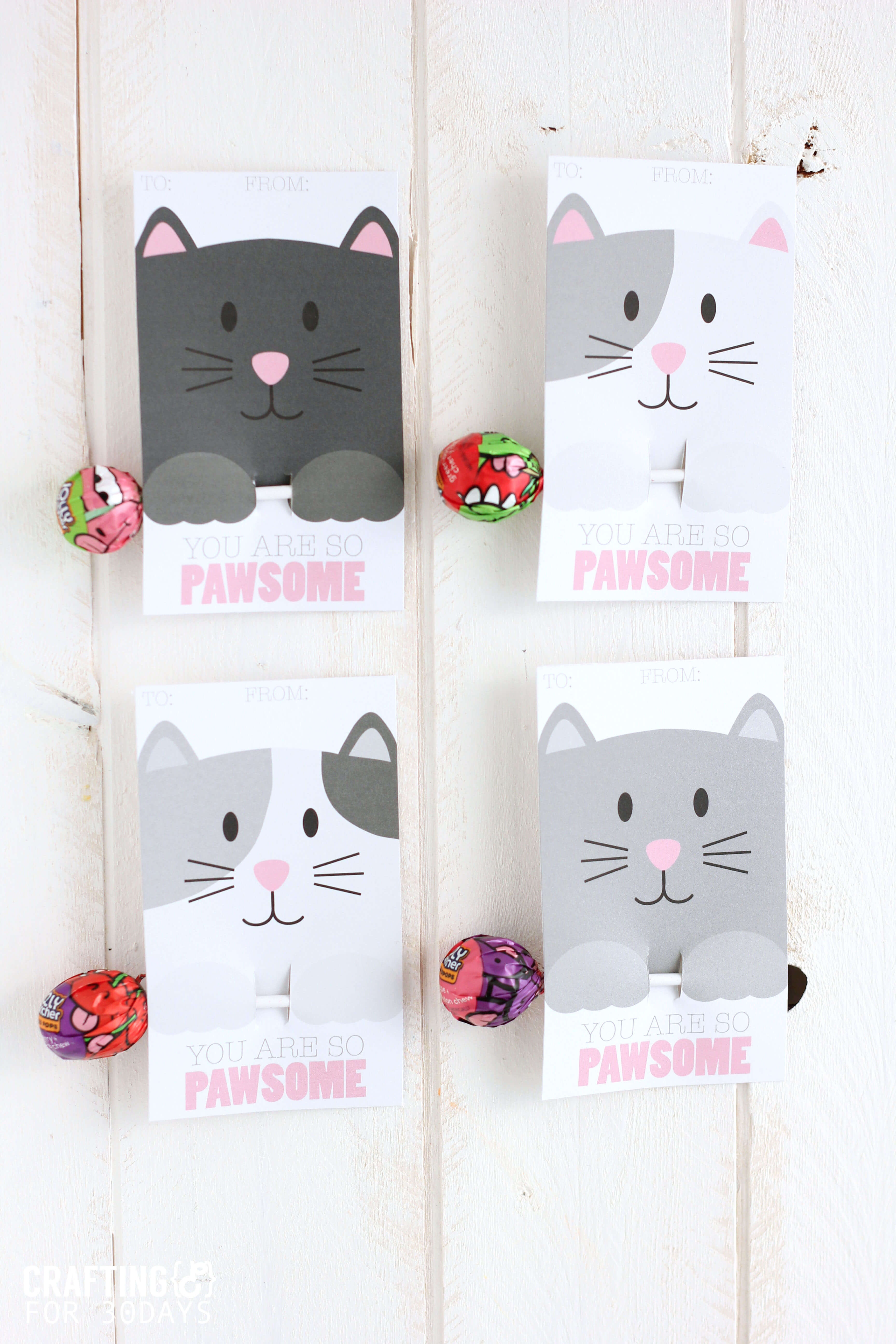 Free Printable Cat Valentine Cards - Free Printable Cat Valentine Cards