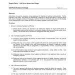Free Printable Cell Phone Policy Form (Generic) | Sample Printable   Free Printable Legal Documents Forms