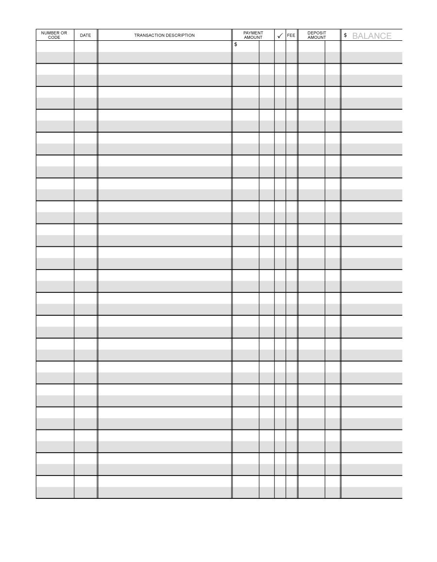 Free Printable Check Ledger - Tutlin.psstech.co - Free Printable Blank Checks