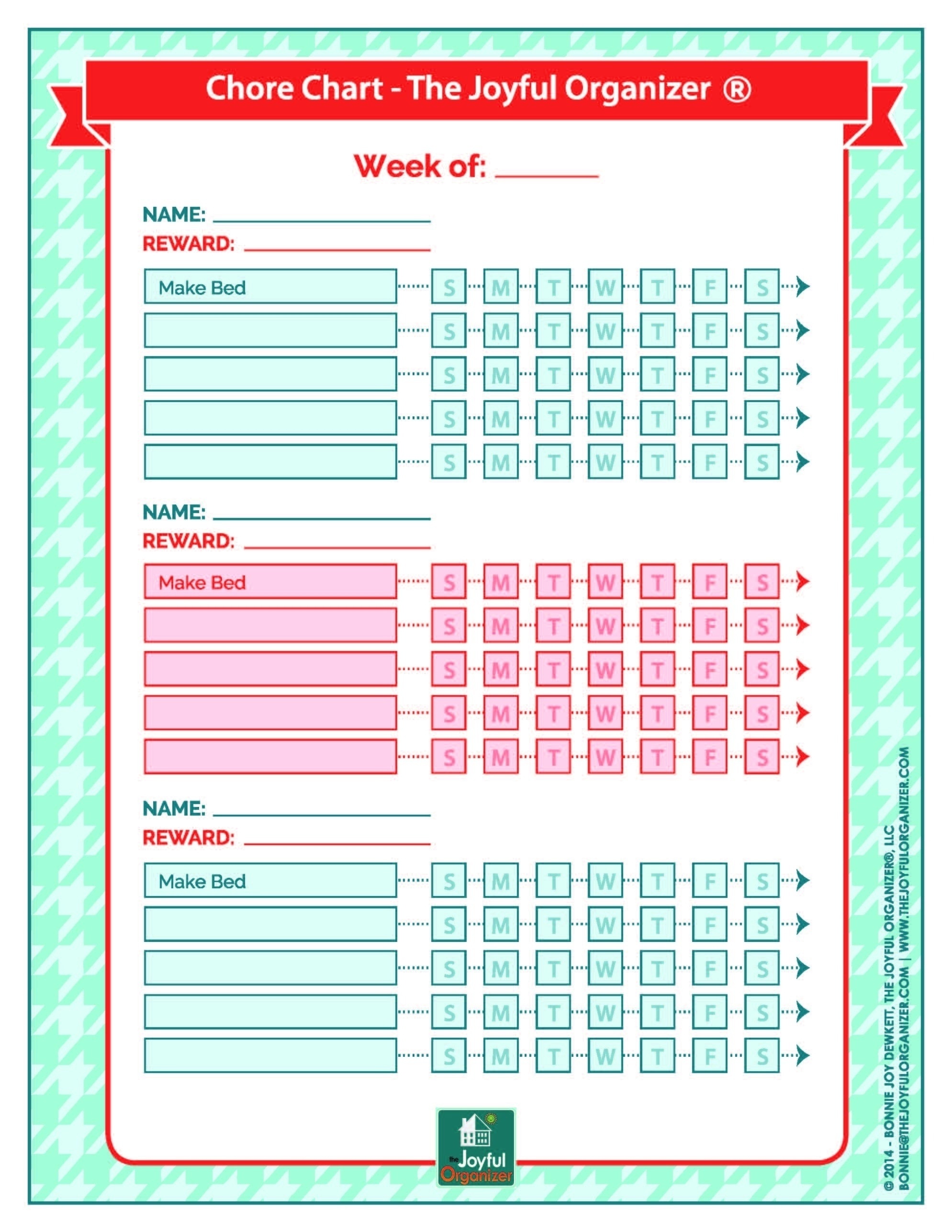 Free Printable Chore Charts For Kids Vrogue