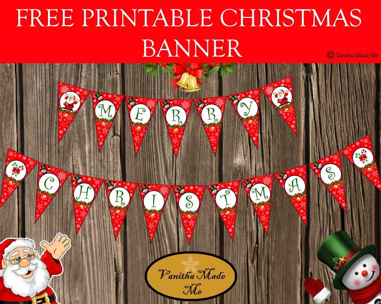 Free Printable Christmas Banner | Kreatívságok - Free Printable Christmas Banner