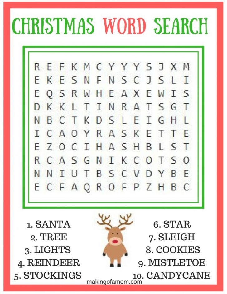 Free Printable Christmas Games And Puzzles