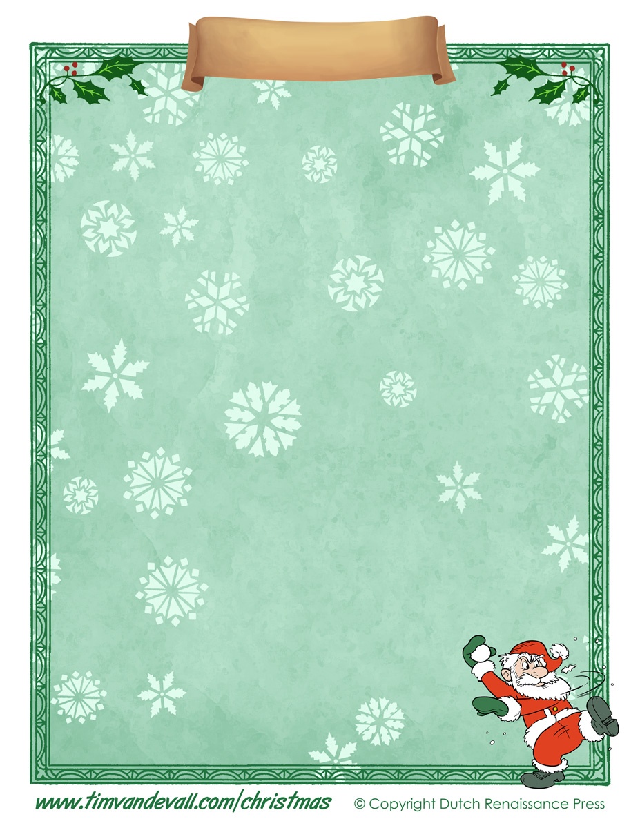 Free Printable Christmas Paper Templates - Free Printable Santa Paper