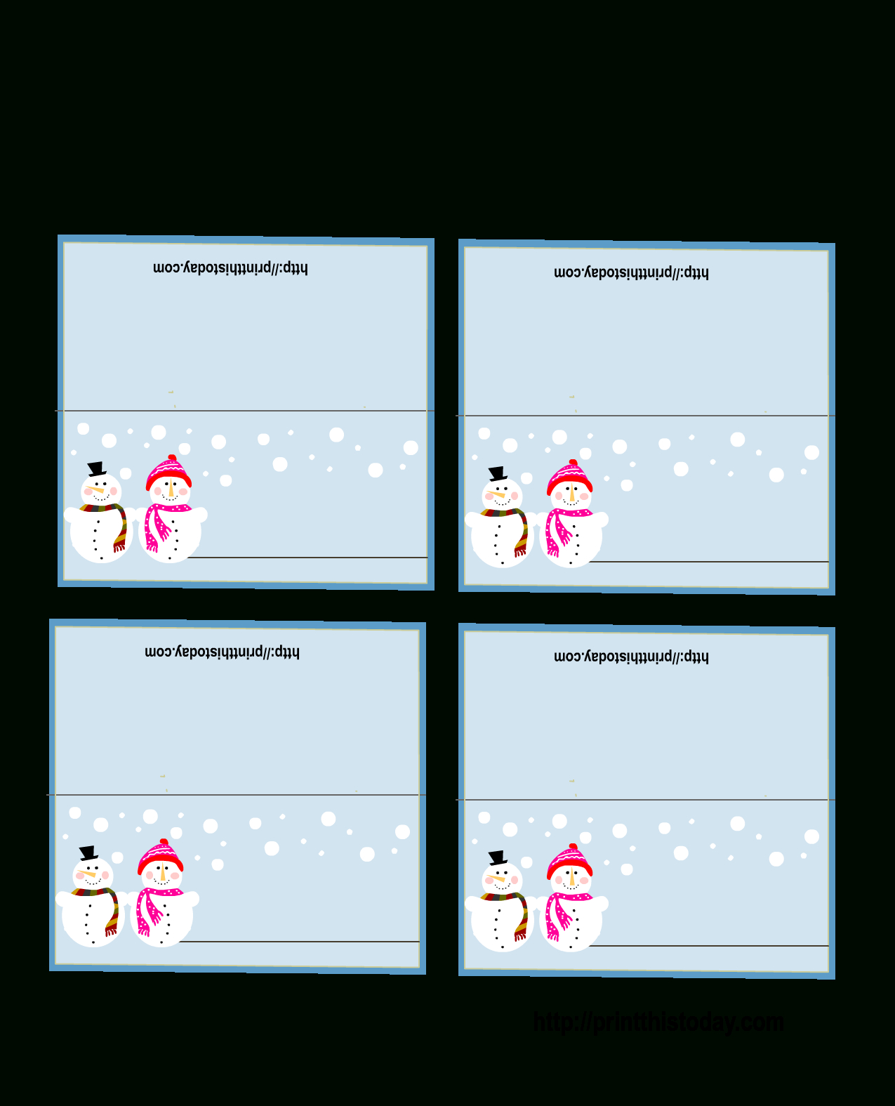 Free Printable Christmas Place-Cards - Christmas Table Name Cards Free Printable